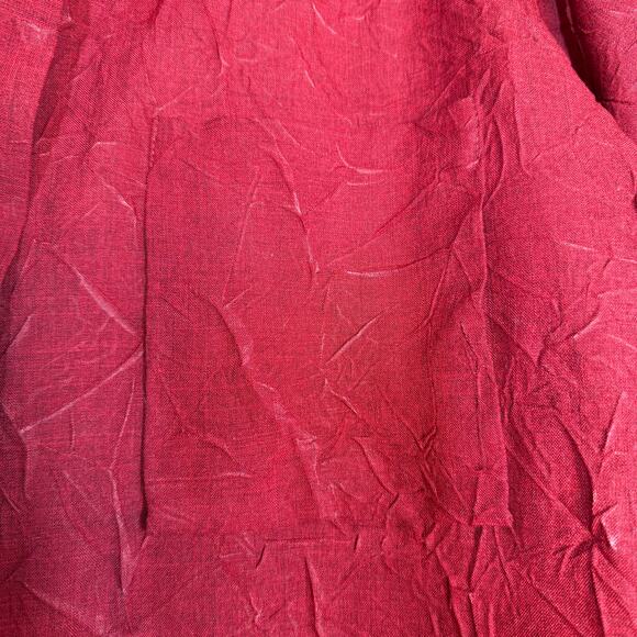 Bosco Uomo Shirt Men Large Red Textured Short Sleeve Button Up Vintage 70s 80s - Picture 9 of 13